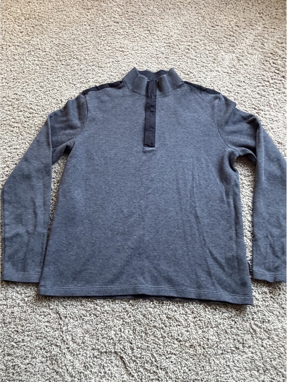 Men's Hugo Boss Sydney 55 Half Zip Pullover Long Sleeve Sweater Medium Dark Gray